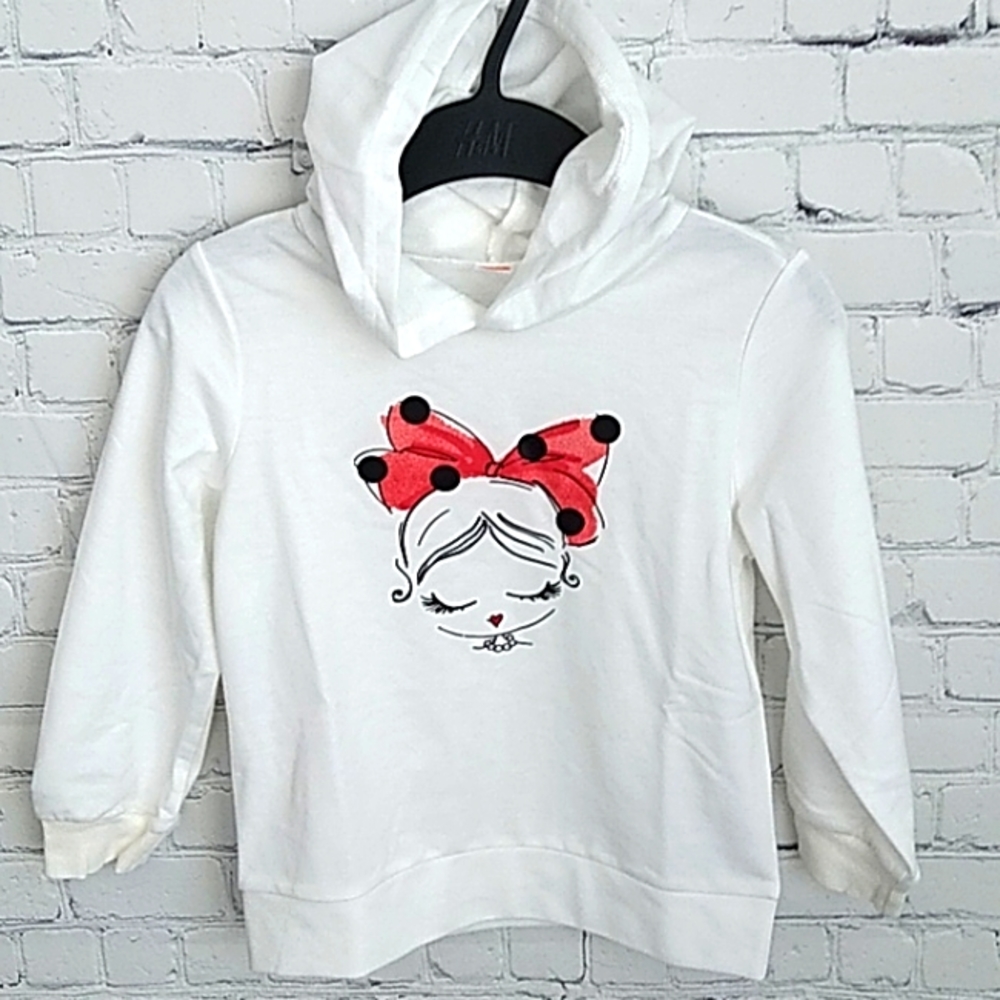 Girls Cartoon Figure Graphic Hooded Sweatshirt
